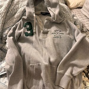 Men’s hoodies polo Ralph Lauren. Altered neckline making the neck bigger..